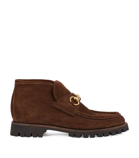 gucci horsebit brown boots|gucci heeled ankle boots.